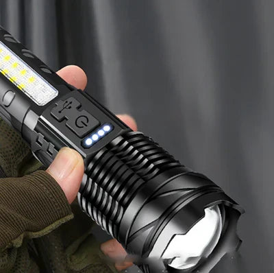🔦 Linterna Tactica S.W.A.T 6 en 1 con Laser + Martillo + Cortador + Power Bank •Producto Importado U.S.A•🔥Pide 1 y Lleva 2