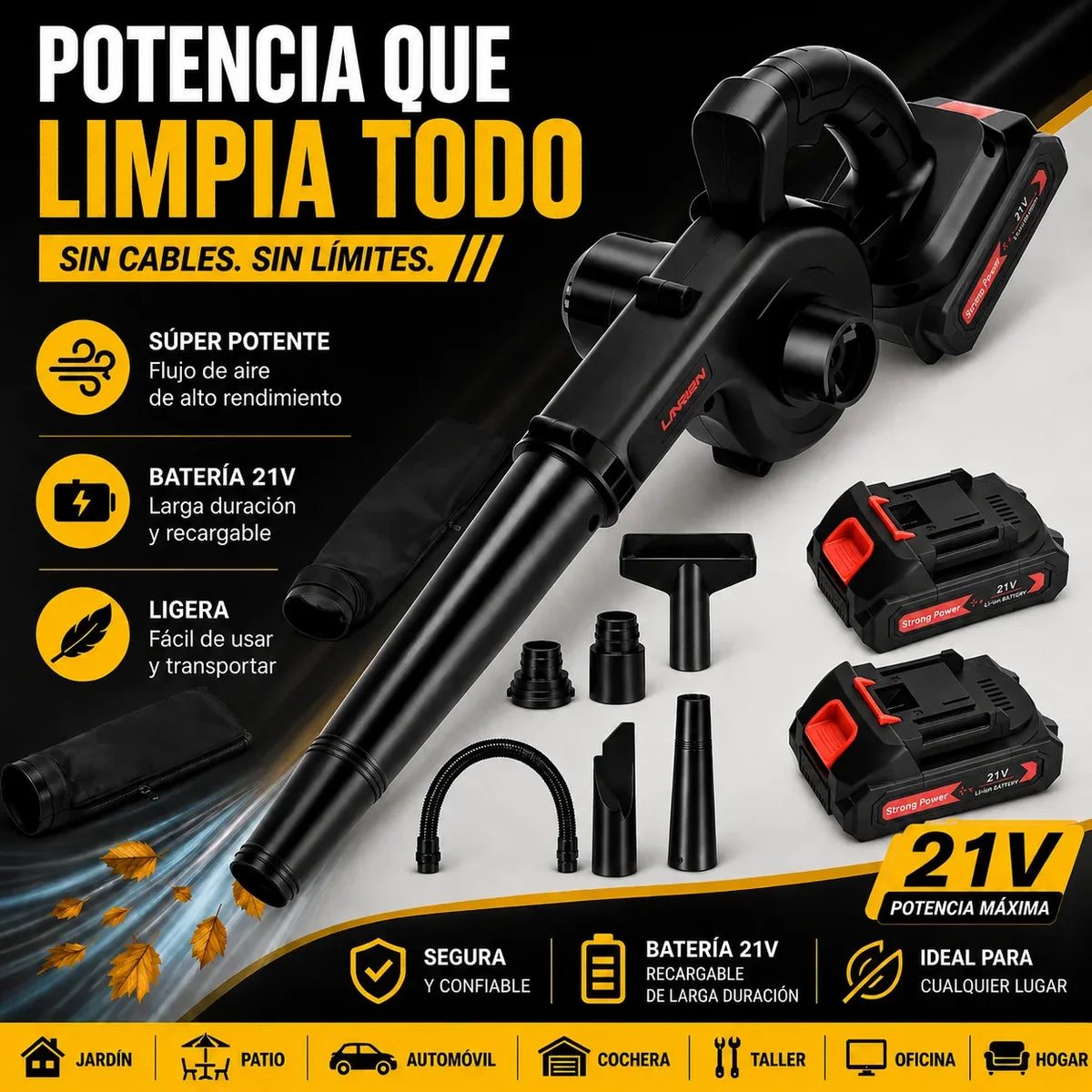 🔥 LIQUIDACIÓN:  SOPLADOR DE AIRE INALAMBRICO + Envio Gratis + Regalo