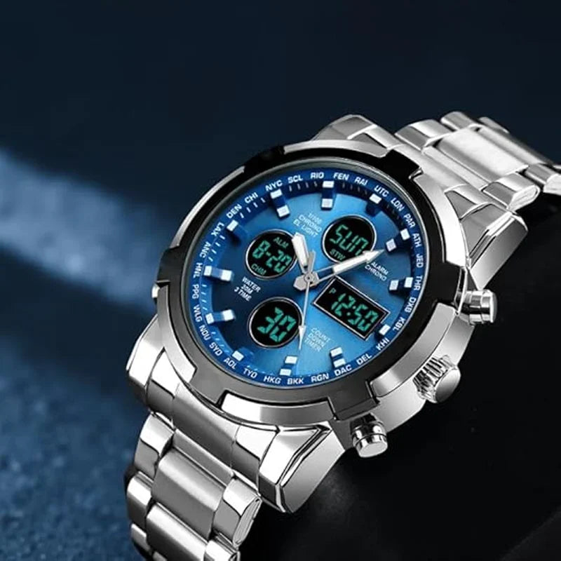 ⏱️ Reloj Militar 48mm con Doble Visualización – Resistente al Agua, Preciso y Estilo Aventurero 🏞️💪